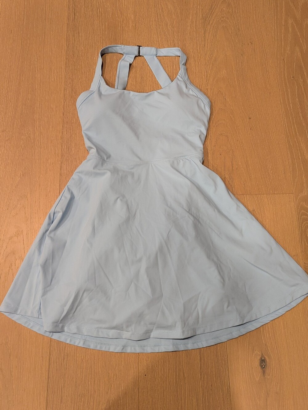 HALARA Light Blue Mini Fit-and-Flare Dress